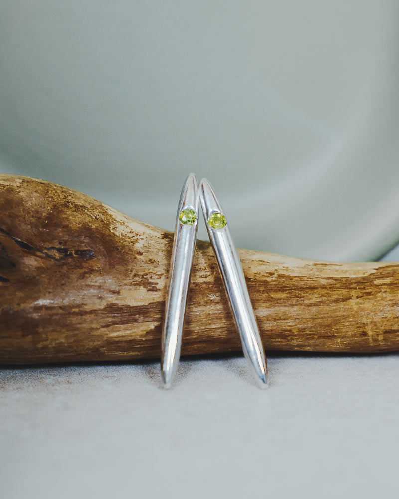 Pendientes JAZMÍN olivina