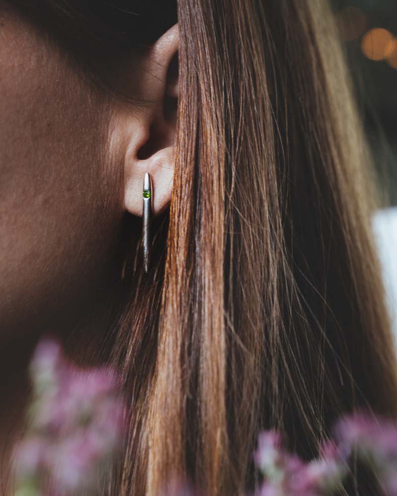 Pendientes JAZMÍN olivina